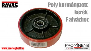 Poly kormányzott kerék F alvázhoz