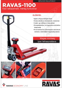 RAVAS 1100 - mérleges raklapemelő, mérleges béka