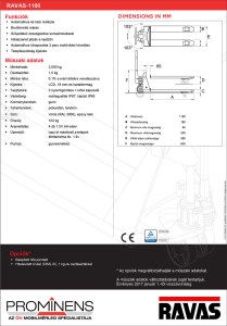 RAVAS 1100 - mérleges raklapemelő, mérleges béka