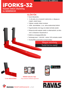 Ravas iForks-32 villamérleg, targoncamérleg